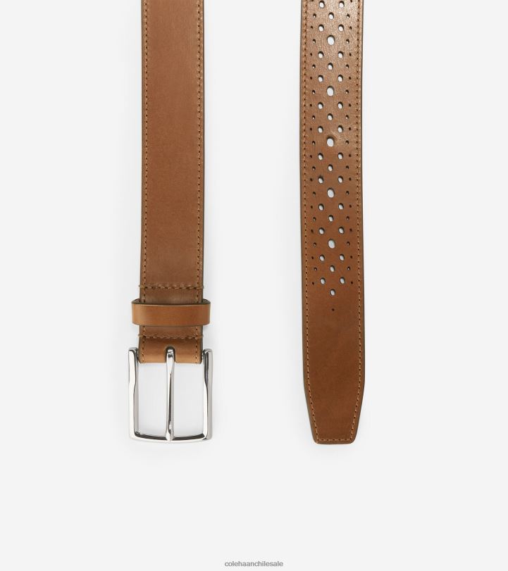 Cole Haan cinturón perforado washington de 32 mm bronceado británico B8D8B568 hombres accesorios