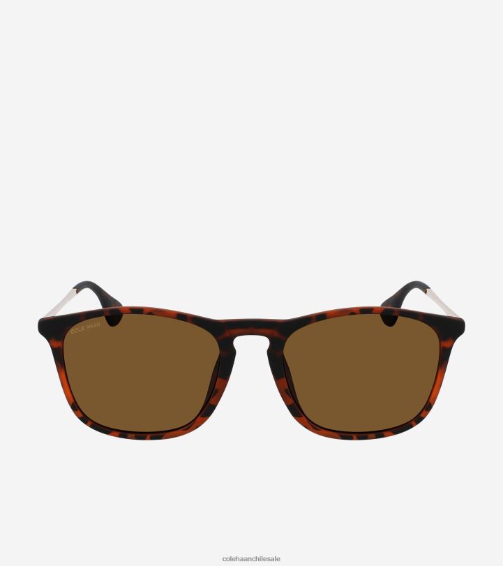 Cole Haan gafas de sol cuadradas retro estampado de tortuga B8D8B583 hombres accesorios