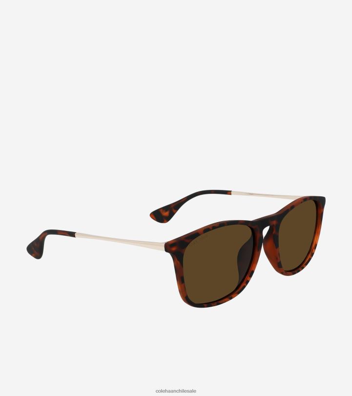 Cole Haan gafas de sol cuadradas retro estampado de tortuga B8D8B583 hombres accesorios