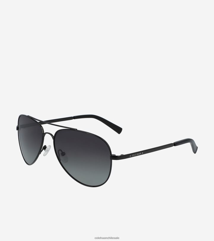 Cole Haan gafas de sol de aviador de metal negro B8D8B586 hombres accesorios
