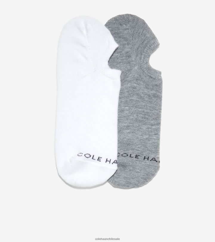 Cole Haan calcetines de forro de 2 pares gris lluvia-blanco B8D8B606 hombres accesorios