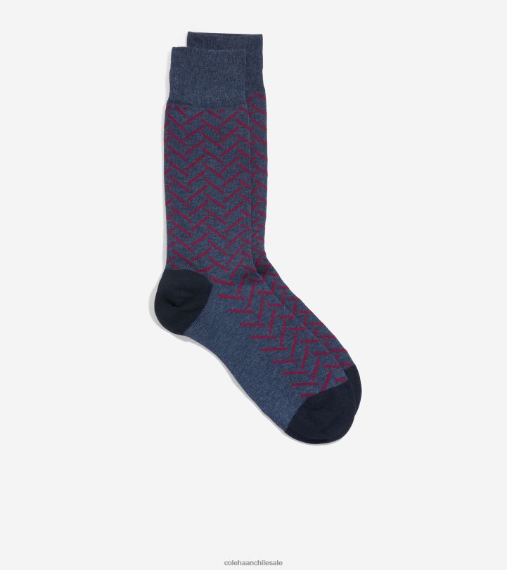 Cole Haan calcetines de vestir con diseño de espiga jaspeado de mezclilla oscura B8D8B592 hombres accesorios