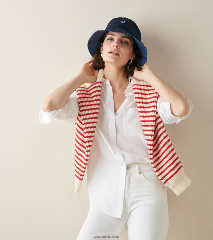 Cole Haan sombrero de pescador de algodón chaqueta azul marino B8D8B500 hombres accesorios