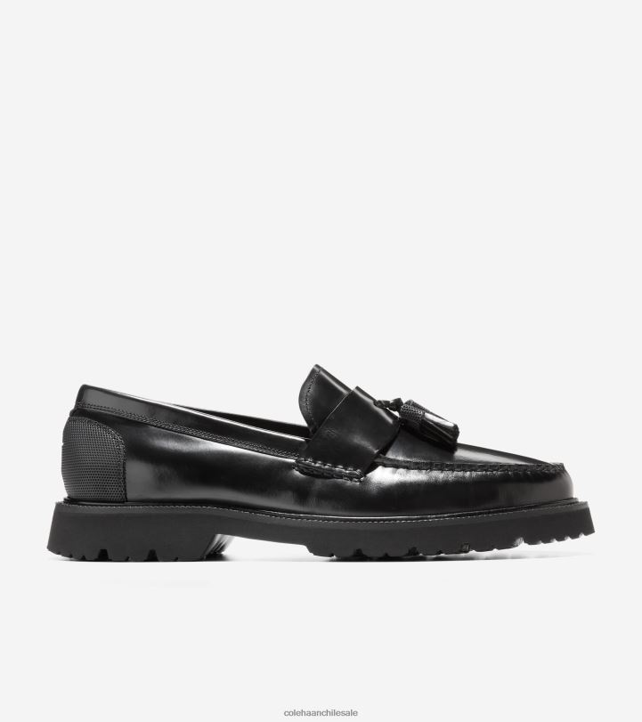 Cole Haan mocasines clásicos americanos con borlas cepillado negro B8D8B449 hombres calzado