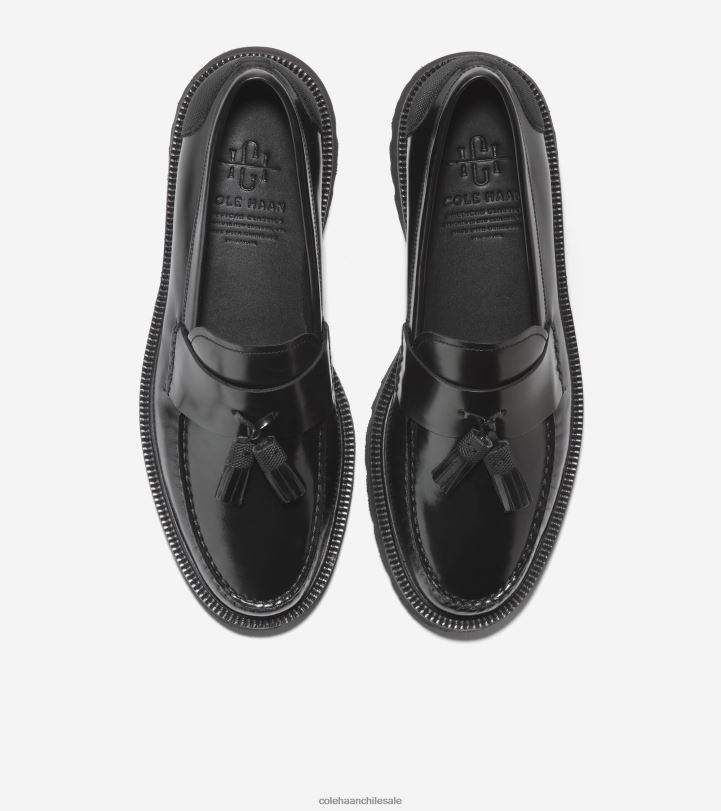 Cole Haan mocasines clásicos americanos con borlas cepillado negro B8D8B449 hombres calzado