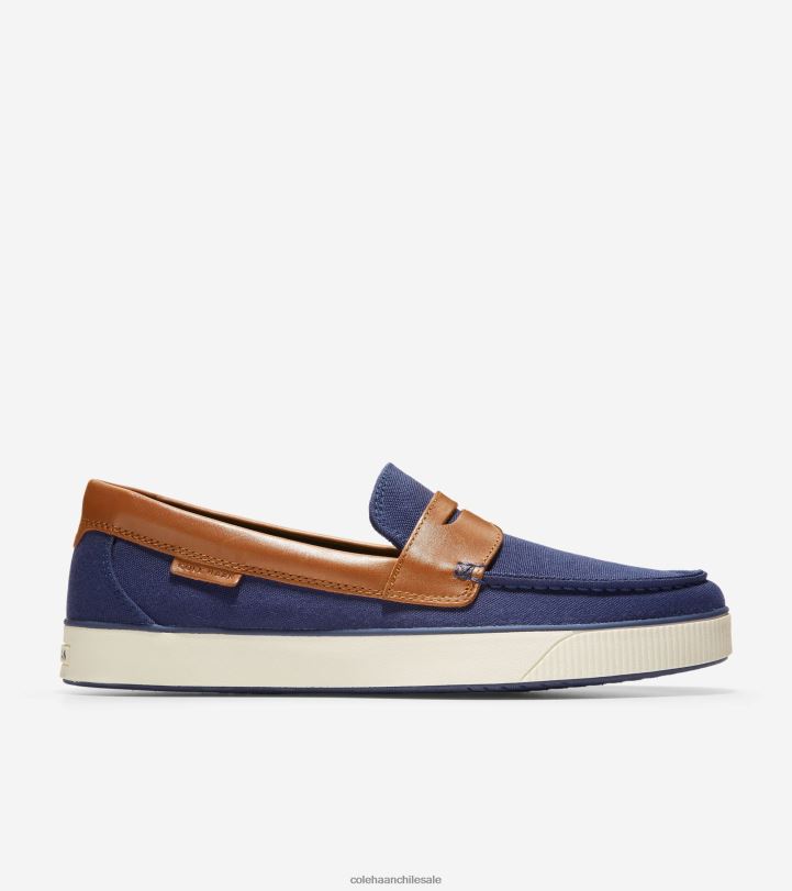 Cole Haan mocasines nantucket penny azul marino textil-bronceado B8D8B352 hombres calzado