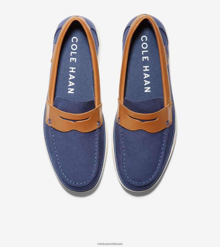 Cole Haan mocasines nantucket penny azul marino textil-bronceado B8D8B352 hombres calzado