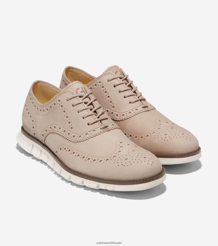 Cole Haan Oxford de punta de ala zerogrand dune nubuck-trufa-marfil B8D8B394 hombres calzado