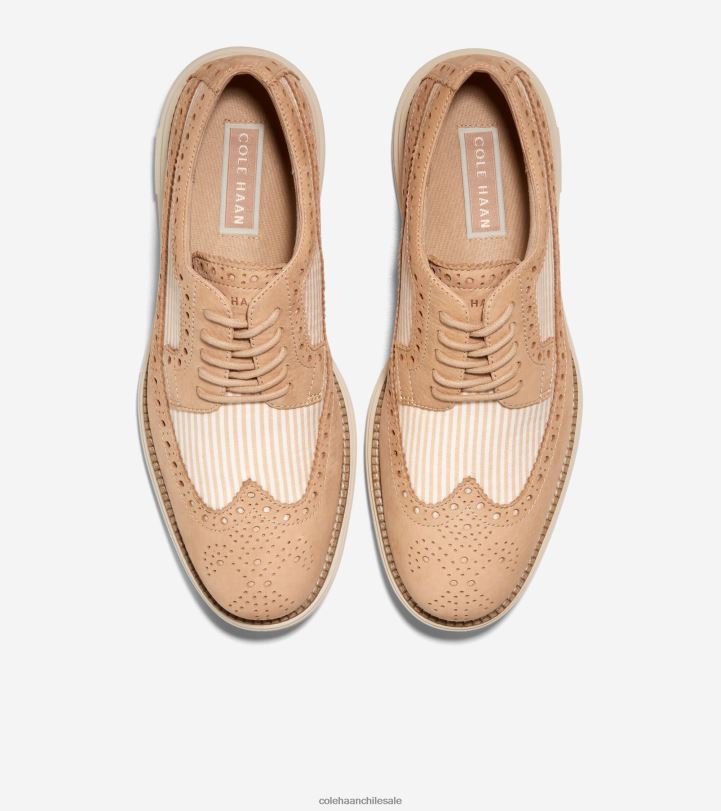 Cole Haan originalgrand remasterizado longwing oxford sésamo seersucker-marfil B8D8B323 hombres calzado