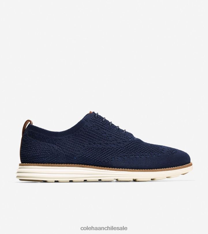 Cole Haan oxford de punta de ala grande original azul marino stitchlite-marfil B8D8B391 hombres calzado
