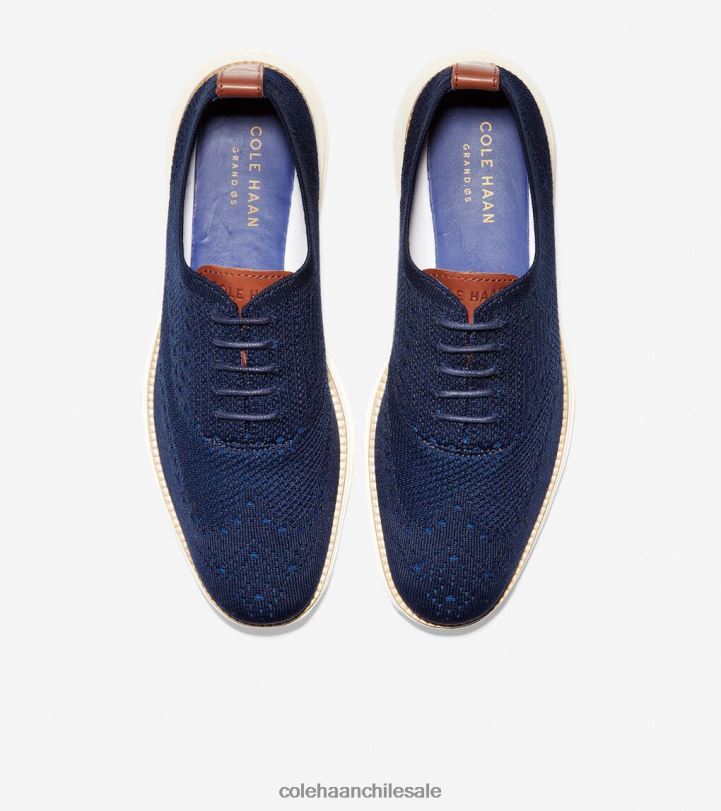 Cole Haan oxford de punta de ala grande original azul marino stitchlite-marfil B8D8B391 hombres calzado