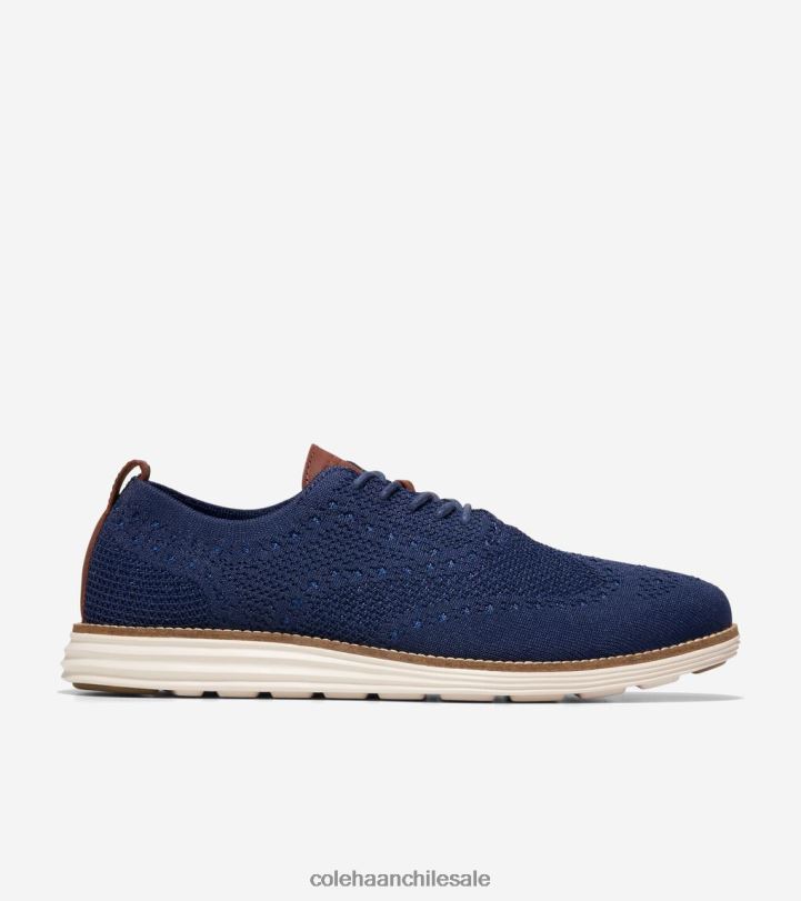 Cole Haan oxford de punta de ala grande original azul marino stitchlite-marfil B8D8B391 hombres calzado