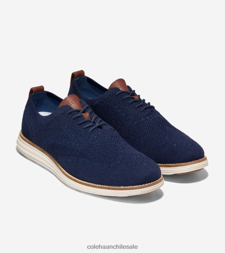 Cole Haan oxford de punta de ala grande original azul marino stitchlite-marfil B8D8B391 hombres calzado