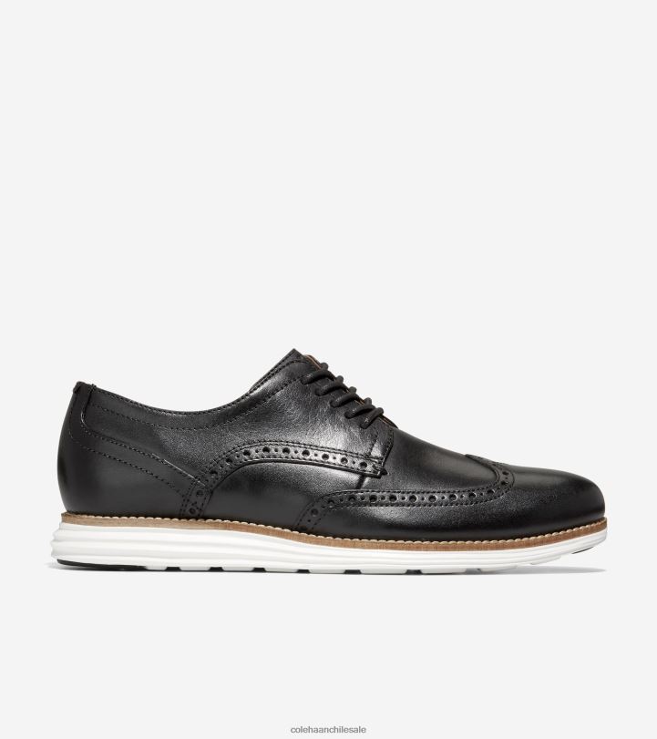 Cole Haan oxford de punta de ala grande original blanco negro B8D8B284 hombres calzado
