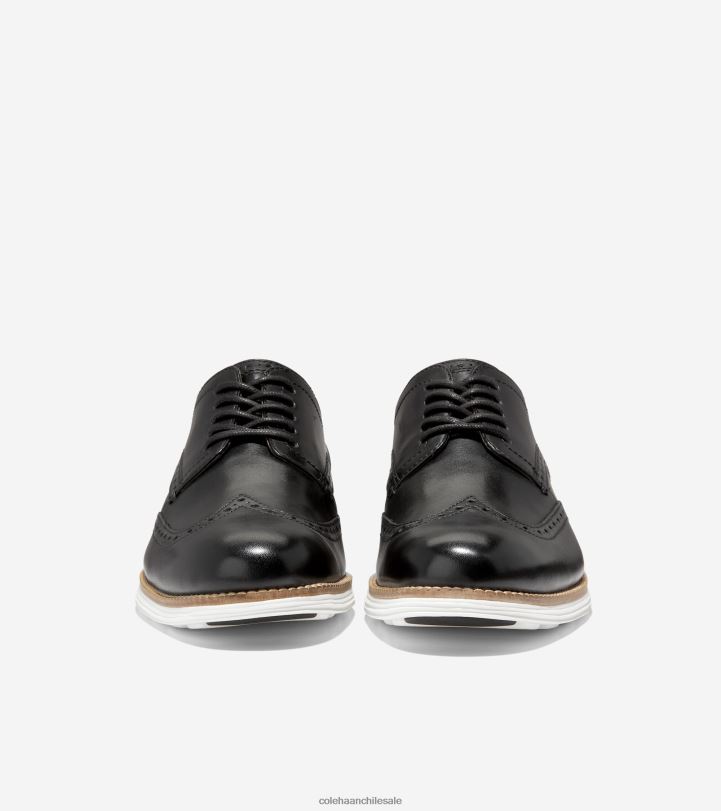 Cole Haan oxford de punta de ala grande original blanco negro B8D8B284 hombres calzado