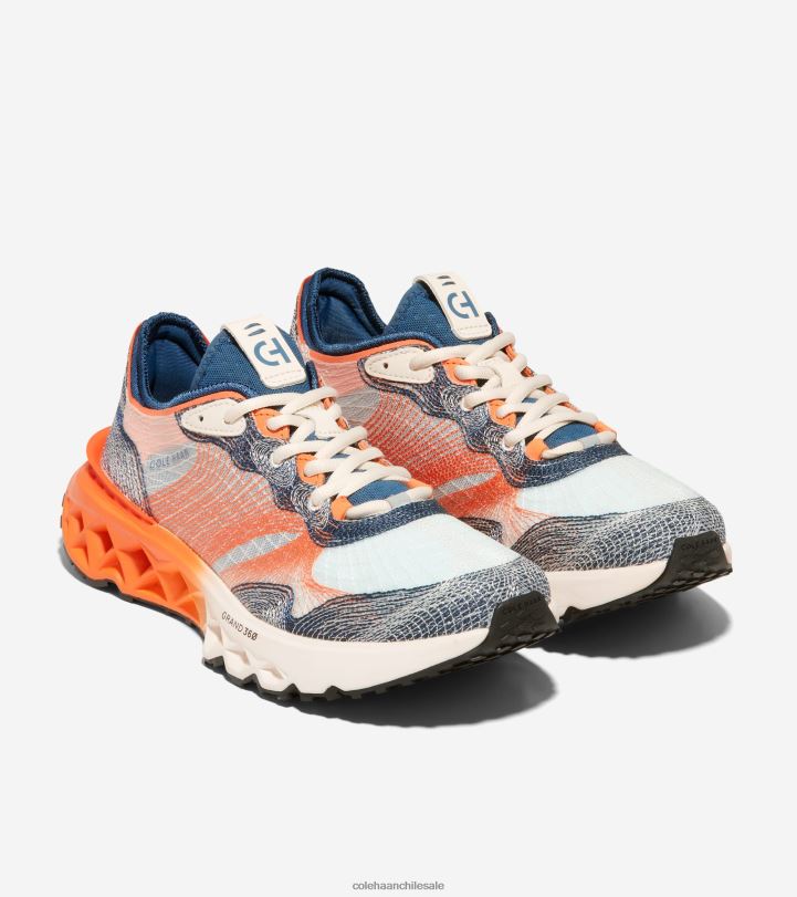 Cole Haan 5.Zerogrand Zapatilla para correr con puntada bordada alférez azul-nectarina-marfil B8D8B460 hombres calzado