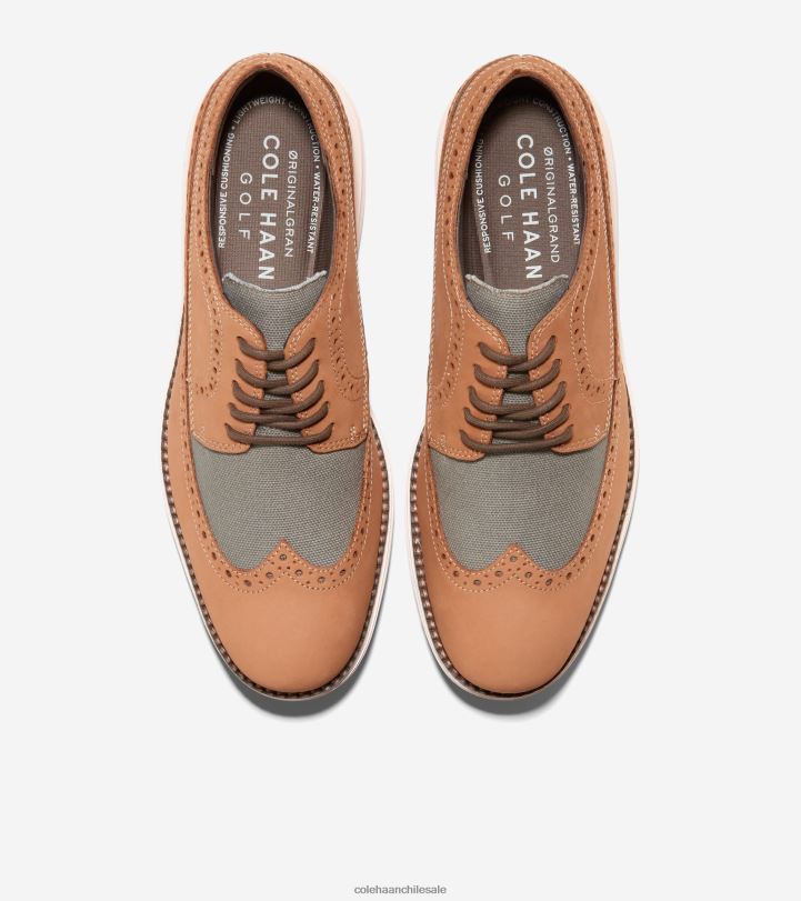 Cole Haan gran zapato de golf original trufa bronceada blanqueada con hojas de té de nuez B8D8B410 hombres calzado