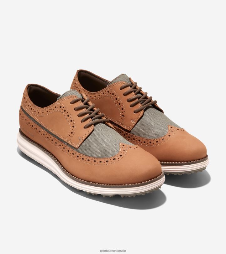 Cole Haan gran zapato de golf original trufa bronceada blanqueada con hojas de té de nuez B8D8B410 hombres calzado