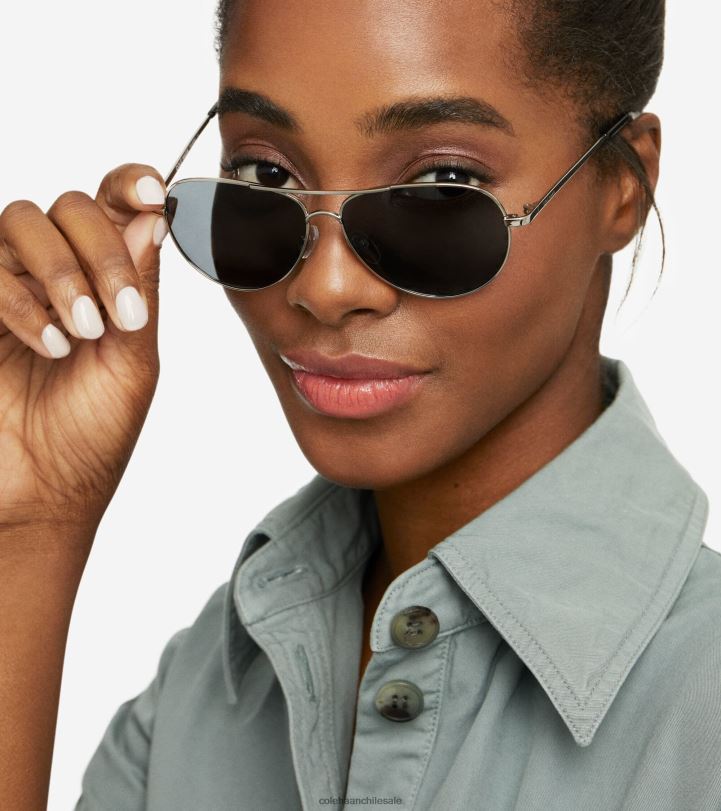 Cole Haan gafas de sol de aviador clásicas plata B8D8B529 mujer accesorios