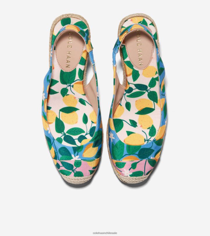 Cole Haan alpargata cloudfeel cuña slingback azul celeste-limón B8D8B32 mujer calzado