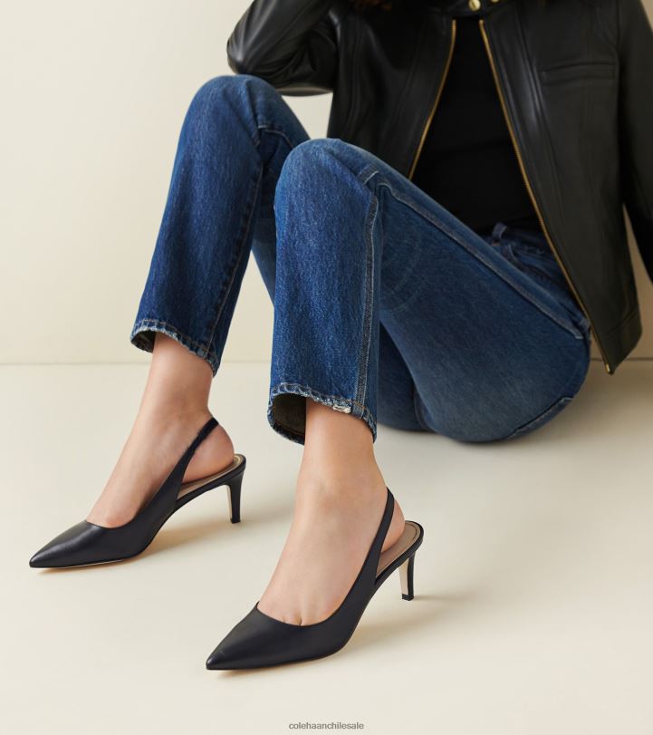 Cole Haan bomba con correa trasera vandam negro B8D8B152 mujer calzado