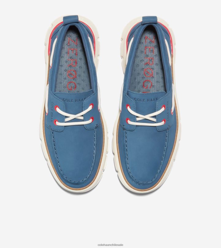 Cole Haan 4.zapato náutico de regata zerogrand alférez azul-fuego rojo-marfil B8D8B19 mujer calzado