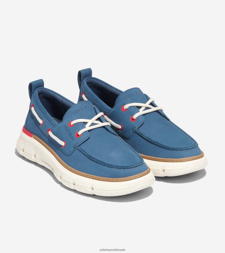 Cole Haan 4.zapato náutico de regata zerogrand alférez azul-fuego rojo-marfil B8D8B19 mujer calzado