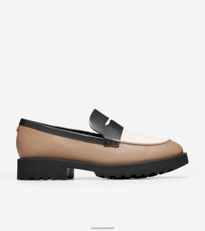 Cole Haan mocasín de ginebra abedul beige-marfil-negro B8D8B245 mujer calzado