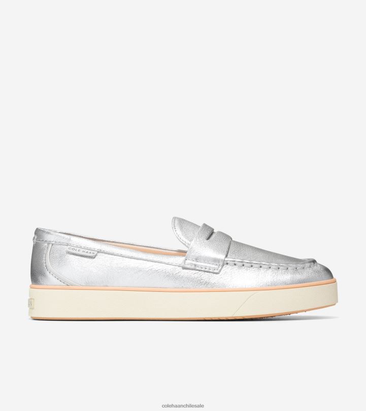 Cole Haan mocasines nantucket 2.0 penny plata metalizado-marfil B8D8B94 mujer calzado