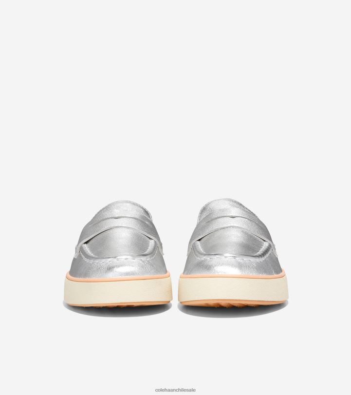 Cole Haan mocasines nantucket 2.0 penny plata metalizado-marfil B8D8B94 mujer calzado