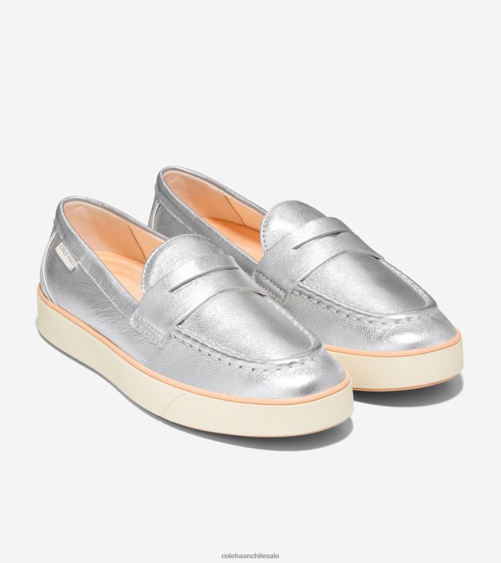 Cole Haan mocasines nantucket 2.0 penny plata metalizado-marfil B8D8B94 mujer calzado