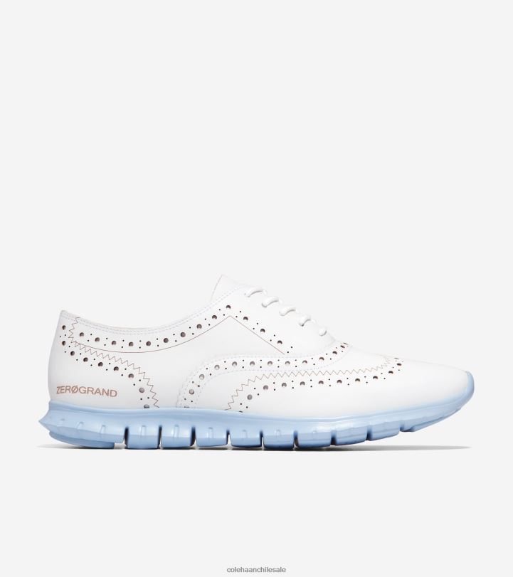 Cole Haan Oxford de punta de ala zerogrand blanco optic-azul oxford B8D8B153 mujer calzado