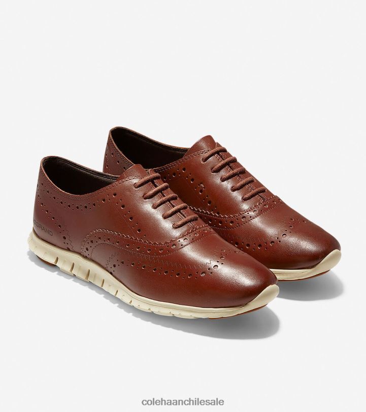 Cole Haan Oxford de punta de ala zerogrand woodbury cuero-marfil B8D8B154 mujer calzado