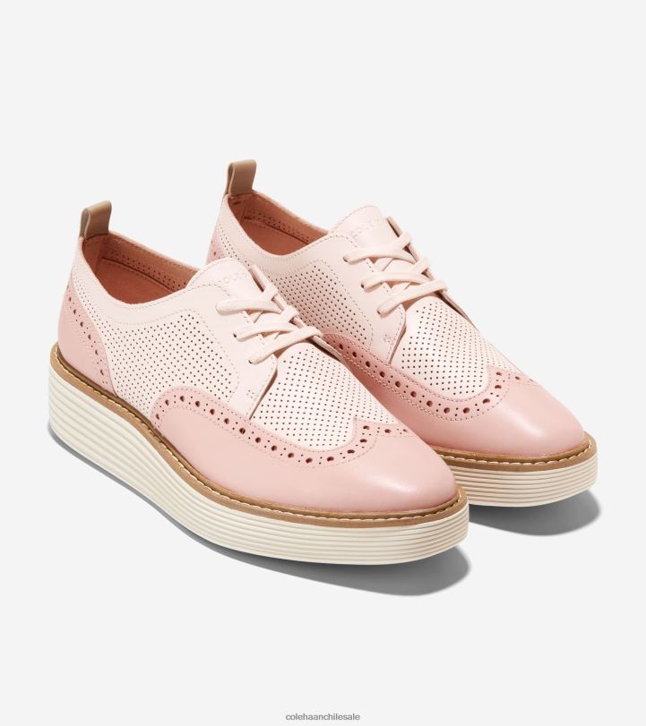 Cole Haan oxford de punta de ala de plataforma grande original agua de rosas-rosa humo-marfil B8D8B168 mujer calzado