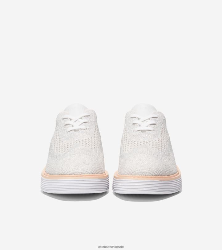 Cole Haan oxford de punta de ala de plataforma grande original blanco óptico-plata metalizada stitchlite-nimbus nube B8D8B215 mujer calzado