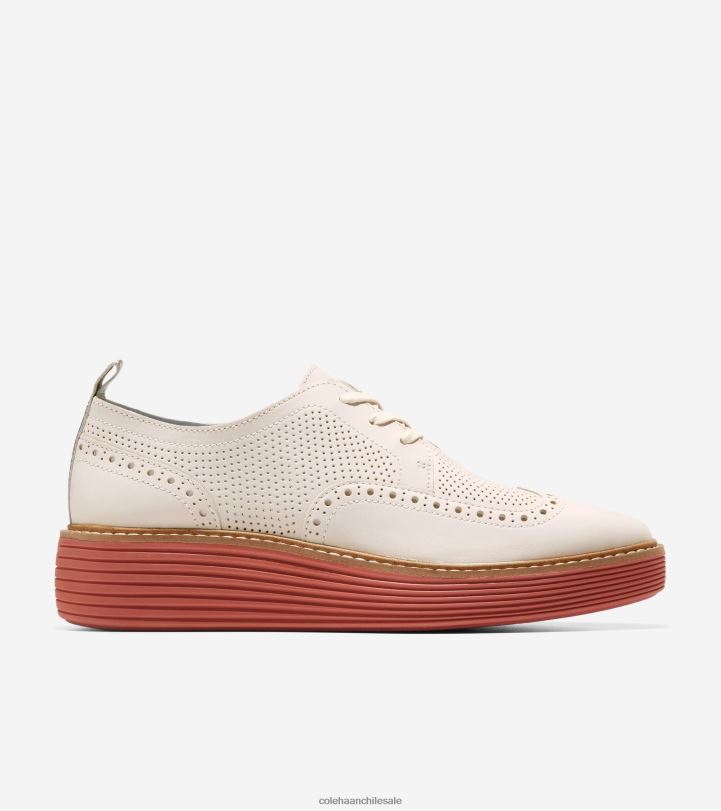 Cole Haan oxford de punta de ala de plataforma grande original garceta-cinabrio B8D8B167 mujer calzado