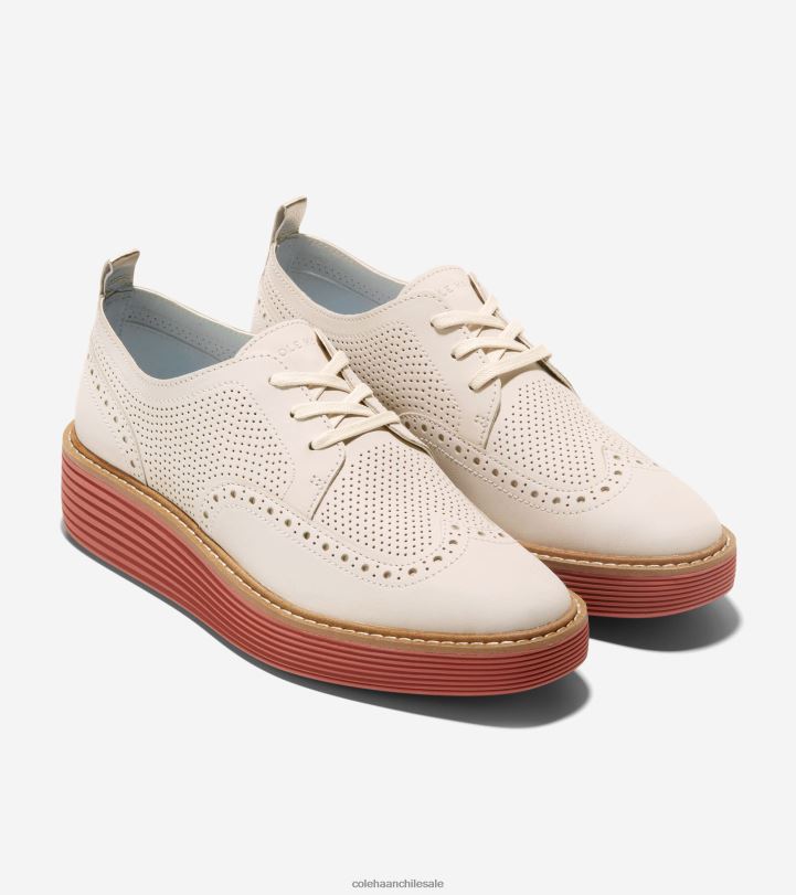 Cole Haan oxford de punta de ala de plataforma grande original garceta-cinabrio B8D8B167 mujer calzado