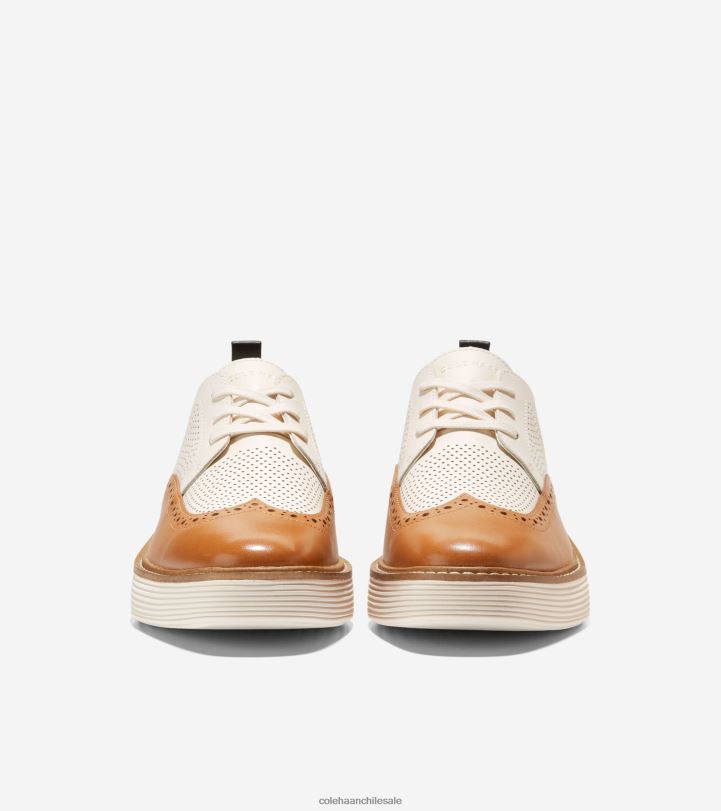 Cole Haan oxford de punta de ala de plataforma grande original pecana-marfil B8D8B165 mujer calzado