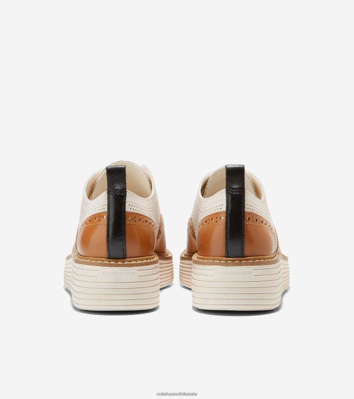 Cole Haan oxford de punta de ala de plataforma grande original pecana-marfil B8D8B165 mujer calzado