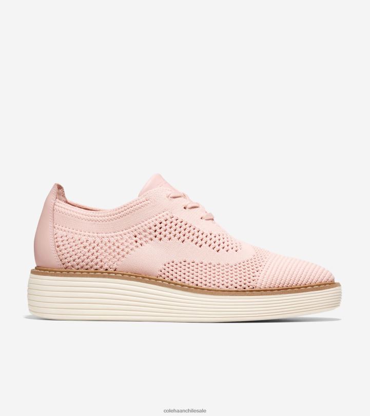 Cole Haan oxford de punta de ala de plataforma grande original rosa humo stitchlite-marfil B8D8B217 mujer calzado