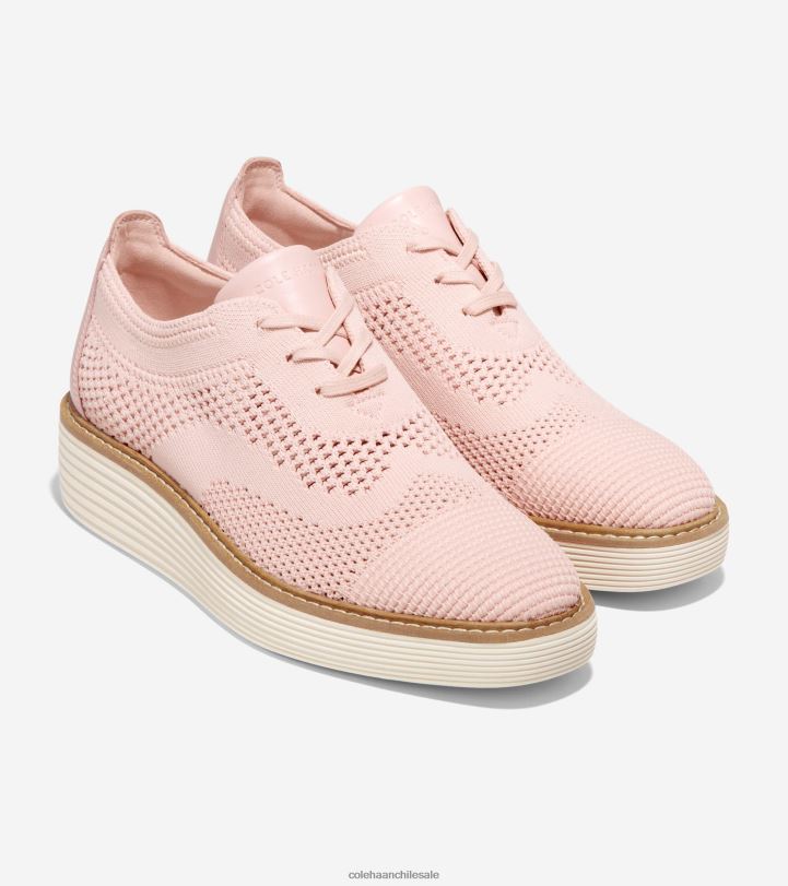 Cole Haan oxford de punta de ala de plataforma grande original rosa humo stitchlite-marfil B8D8B217 mujer calzado