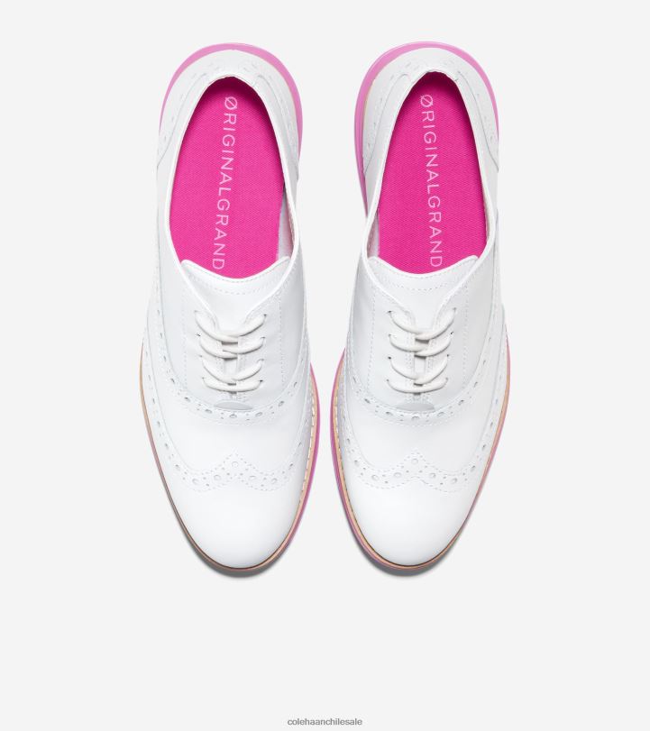 Cole Haan oxford de punta de ala grande original ciclamen blanco óptico B8D8B233 mujer calzado