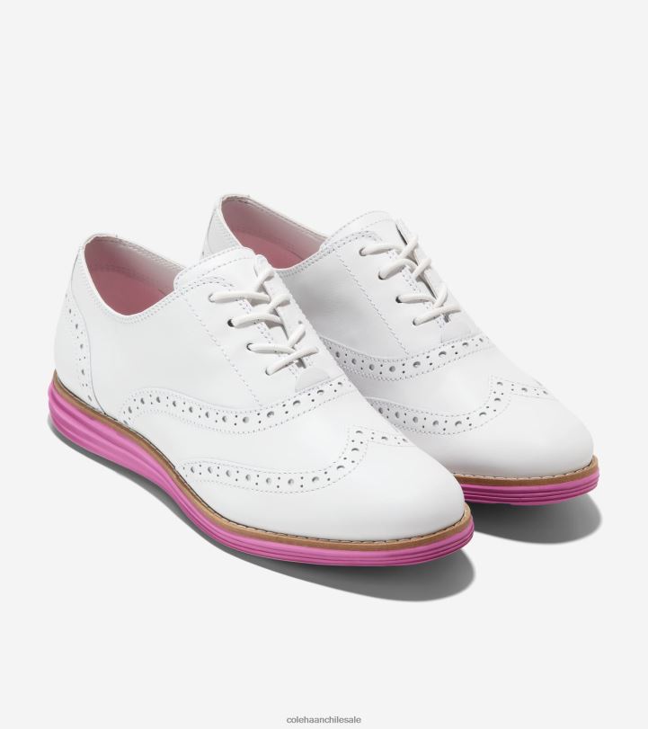 Cole Haan oxford de punta de ala grande original ciclamen blanco óptico B8D8B233 mujer calzado
