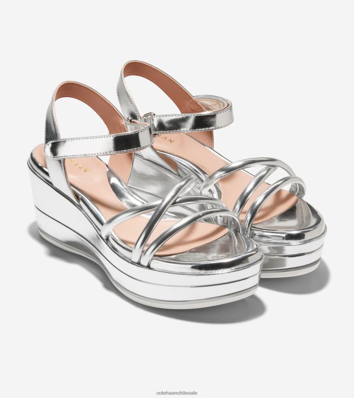 Cole Haan cuña de plataforma plana de gran ambición addison espejo de plata B8D8B116 mujer calzado