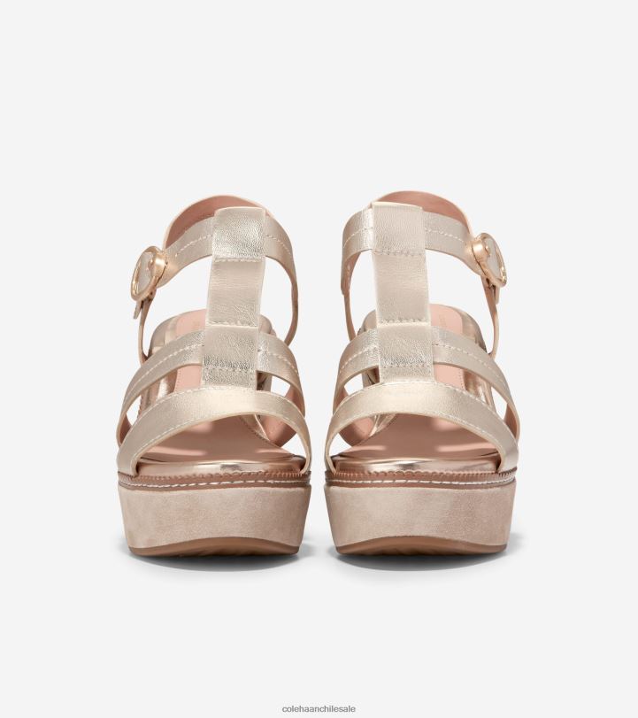 Cole Haan sandalia con cuña para todo el día cloudfeel cuero dorado B8D8B190 mujer calzado