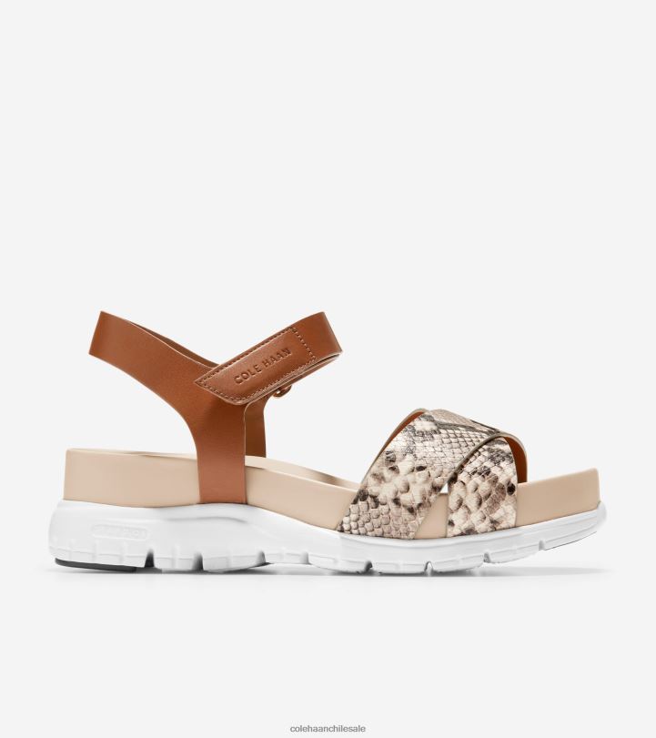 Cole Haan sandalia cruzada zerogrand piel con estampado de serpiente-miel B8D8B83 mujer calzado