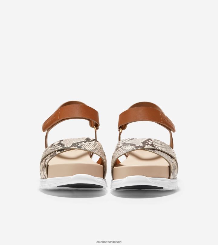 Cole Haan sandalia cruzada zerogrand piel con estampado de serpiente-miel B8D8B83 mujer calzado