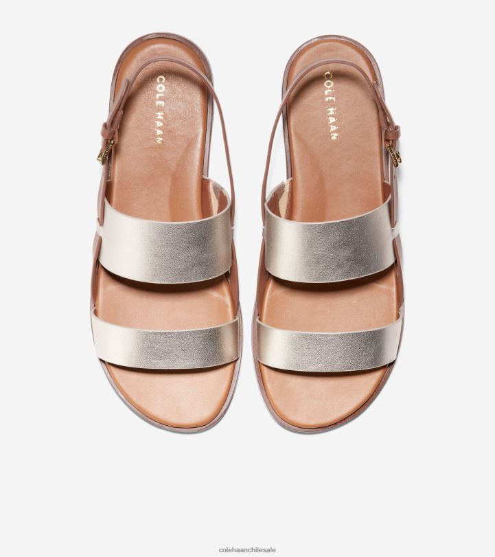 Cole Haan sandalia plana flynn miel de oro suave B8D8B81 mujer calzado