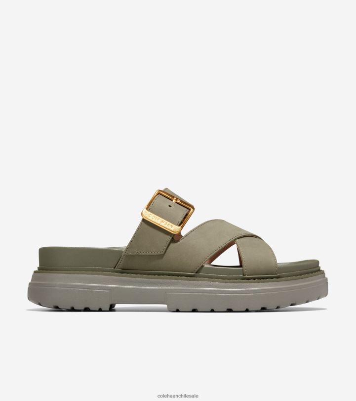 Cole Haan sandalia tipo chanclas fraya nubuck hoja de té B8D8B1 mujer calzado