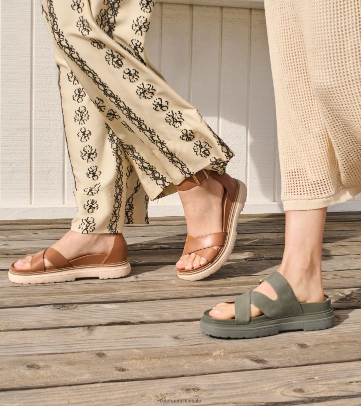 Cole Haan sandalia tipo chanclas fraya nubuck hoja de té B8D8B1 mujer calzado